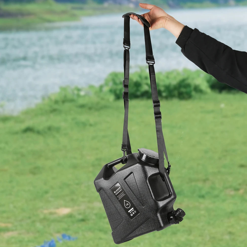 12L Water Bottle Camping Large Capacity Water Pouch With Faucet Food-Grade Car Water Tank Camping Bucket Emergency Water Tank