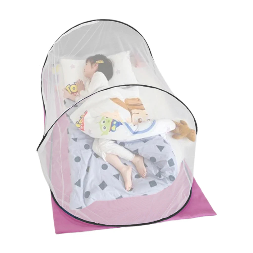 Pop-Up Mosquito Net Tent with Zipper Outdoor Camping Mosquito Net Portable Folding Mosquito Netting for Baby Adults Trip