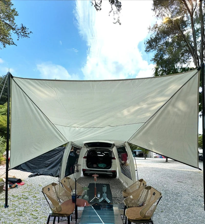 Lohascamping Car box docking tent  Portable Waterproof SUV Tail Tent 3-4 people Dome tent Sunshade Tunnel style tent,Large tent,