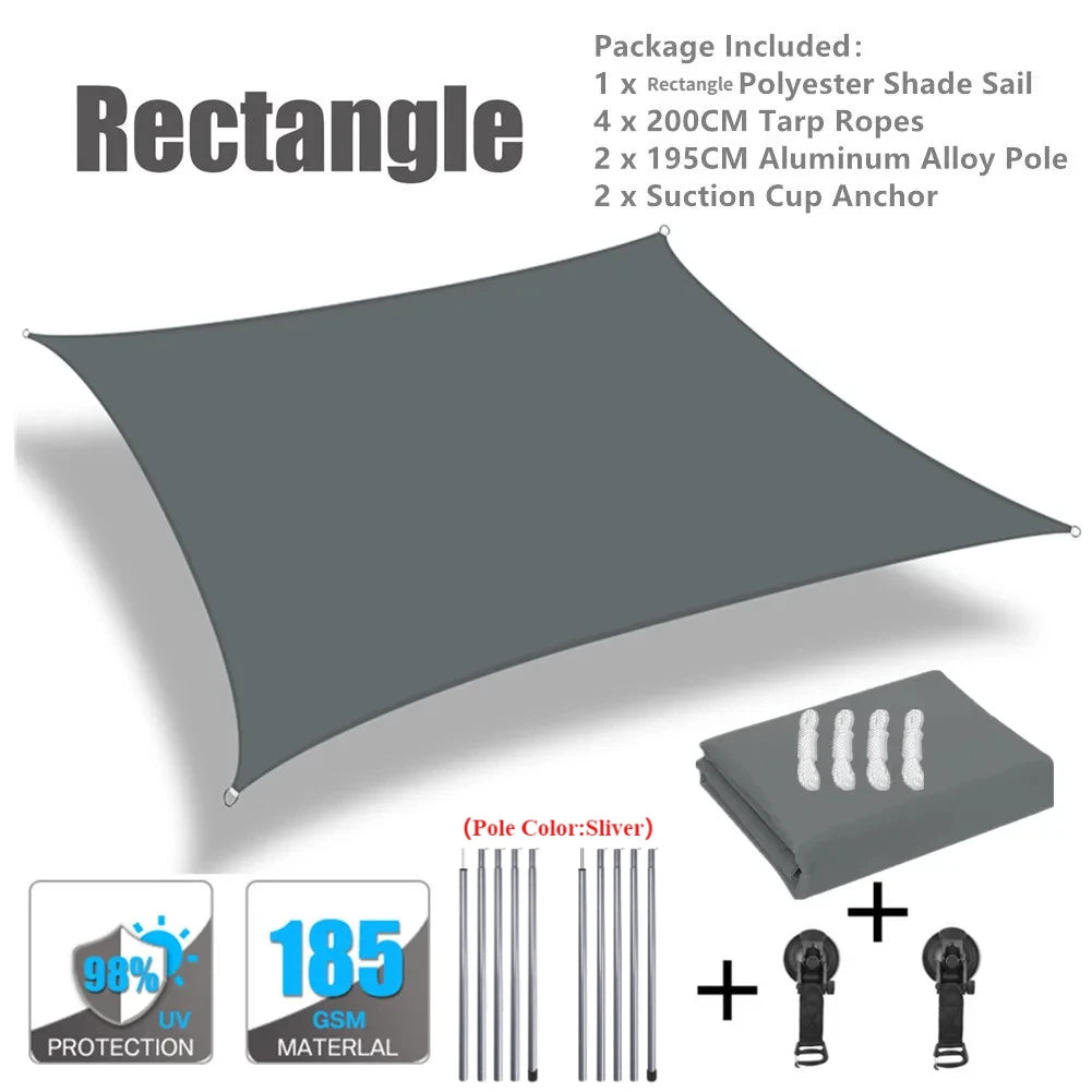 Car Shelter Shade Camping Side Car Roof Top Tent Awning Waterproof UV Portable Camping Tent Automobile Rooftop Rain Canopy