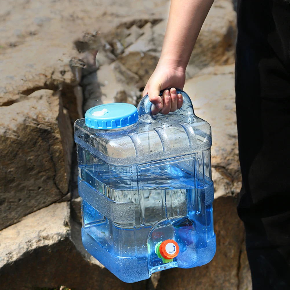 28L Water Storage Container Large Capacity Mineral Water Barrel Dustproof Water Storage Bucket for Self-Driving Tour
