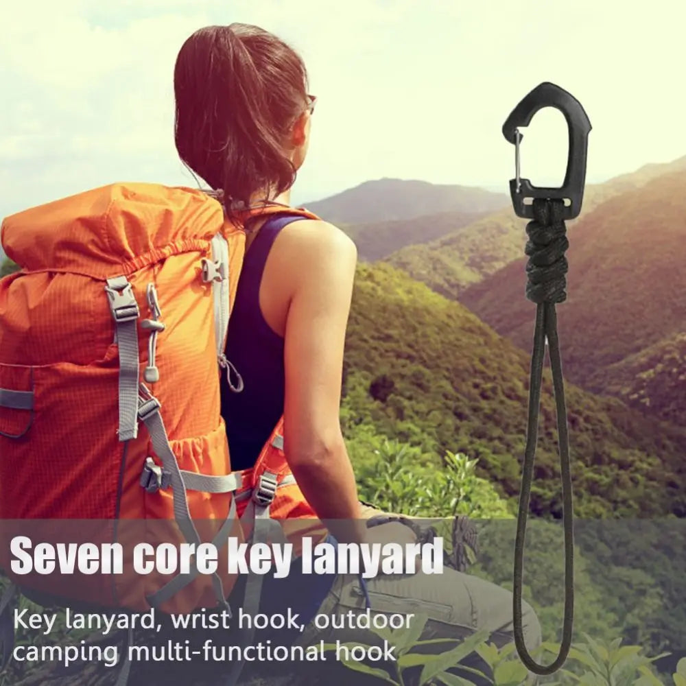 11/19CM Multifunction 7-core Umbrella Rope Weaving Keychain Lanyard paracord Rope Knitting Anti-lost ring buckle Car Tent