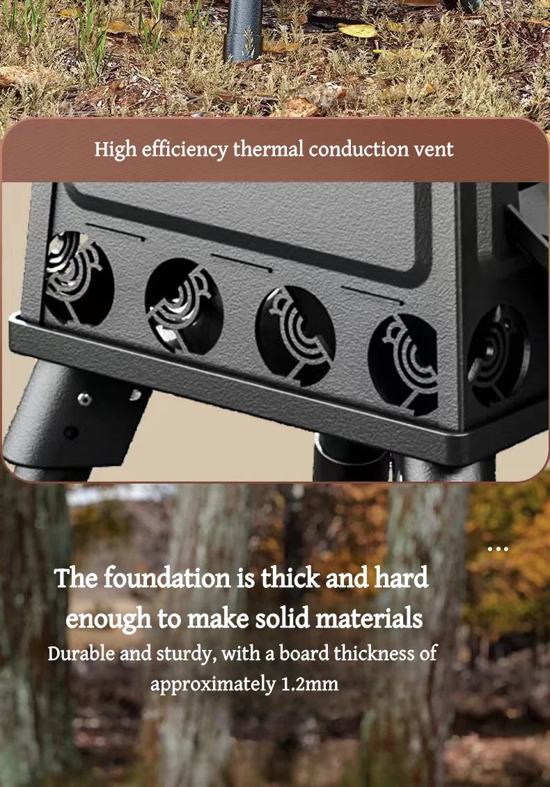 Portable Foldable Wood Burning Stove Outdoor Camping Stove Lightweight Bonfire Burner Heater Mini Fire Wood Stove Fire Pit