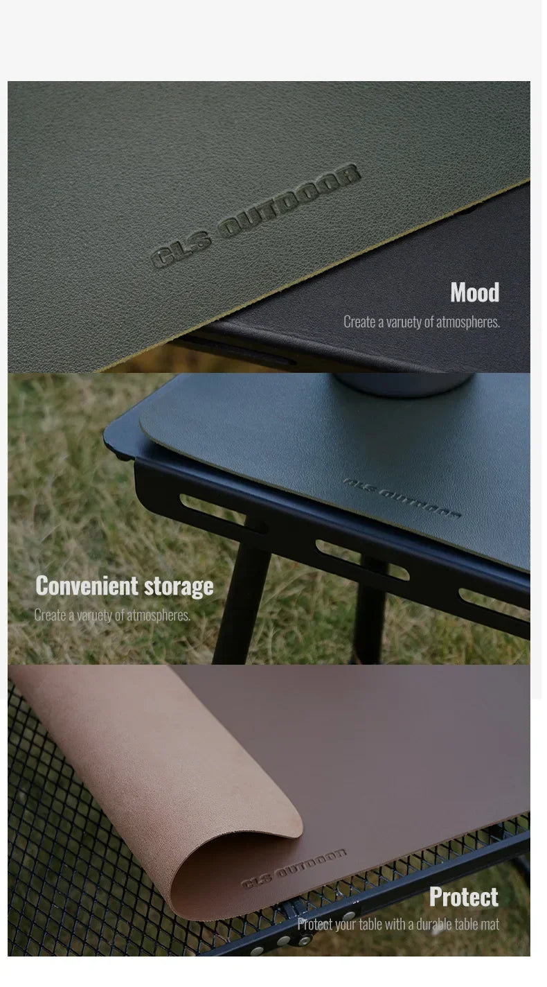 CLS Camping Table Mats  Waterproof Insulated Table Mat Leather Floor Mat PU Tablecloth Floor Mat Greaseproof Table Stall Picnic