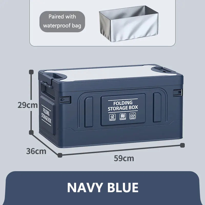 Car Folding Storage Box Trunk Storage Organizer Outdoor  With Lid Portable Large Capacity Suitable For Camping Box Car Accessori