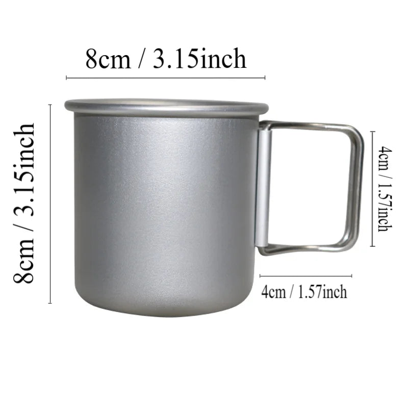 Camping Mug Aluminum Alloy Cup Tourist Tableware Picnic Utensils Outdoor Kitchen Equipment Travel Cooking Set Cookware Hiking