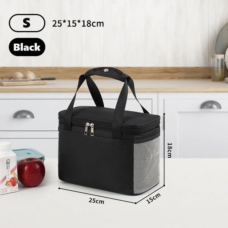 Outdoor Camping Picnic Bag Portable Lunch Bag Food Thermal Insulated Box Food Storage Bags Bento Pouch Dinner Container Handbag