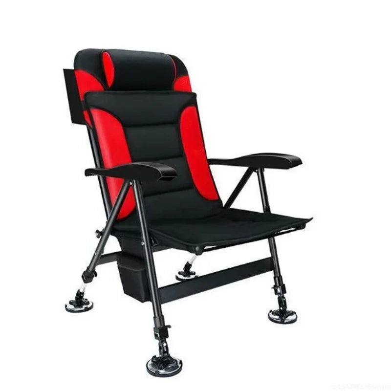 Outdoor Retractable Fishing Chair Portable Fishing Chair With Adjustable Stool Folding Camping Chair Fishing Equipment