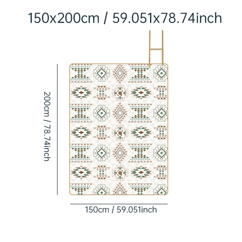 Outdoor Picnic Blanket, Foldable Blanket Checkered Picnic Mat, Suitable for Beach, Camping, Lawn Park Accessories