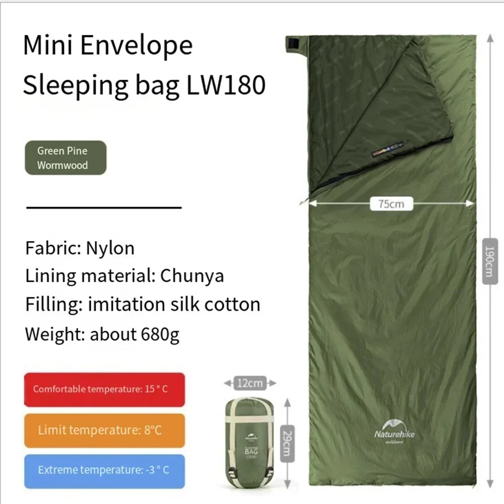 Naturehike Envelope Sleeping Bags 4 Seasons Warm or Cold Lightweight Indoor Outdoor Sleeping Bags for Adults Backpacking Camping