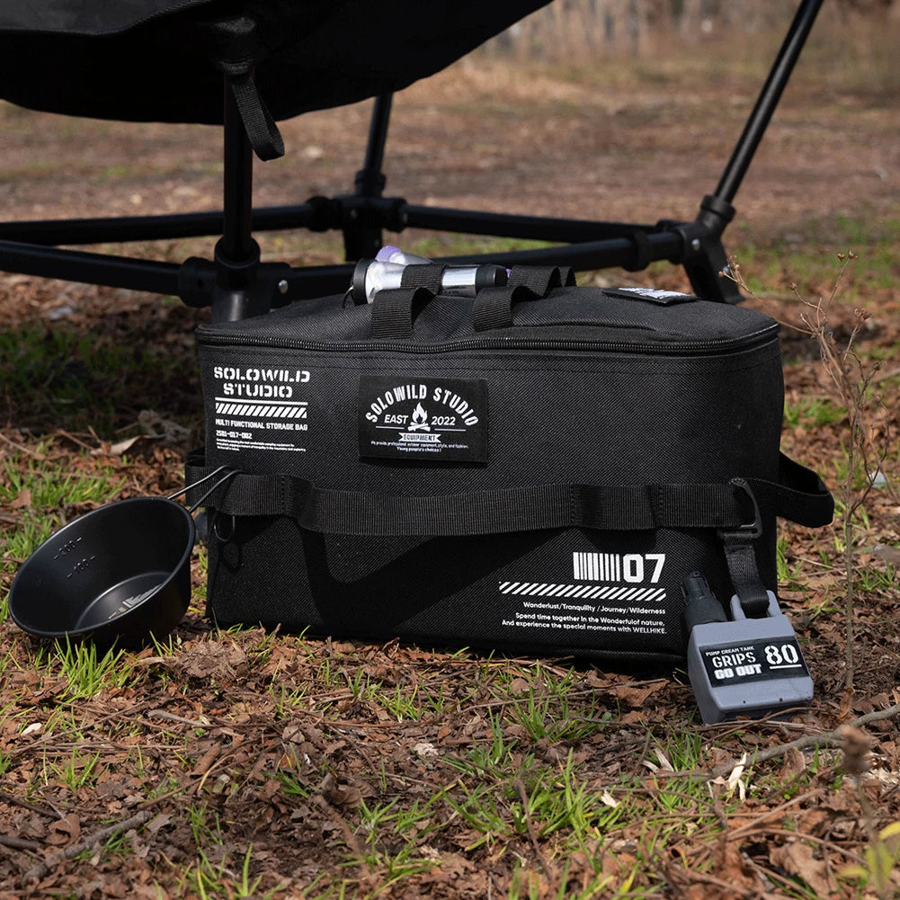 Camping Storage Bag Large Capacity Tank Stove Canister Pot Carry Bag Travel Tableware Handbag for Outdoor Hiking Picnic