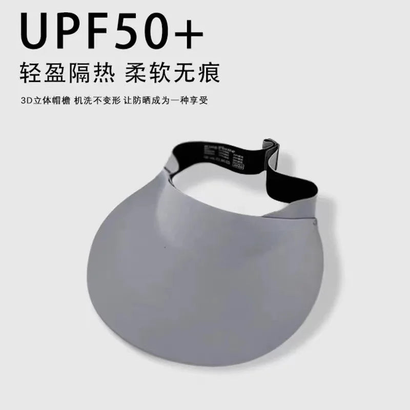 UV Protection Hat Large Brim Empty Top Visor Hat Outdoor Sports Cycling Sun Hats for Women Traceless Summer Sun Protection Hat 2