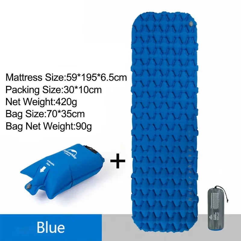Naturehike Camping Inflatable Mattress Bed Outdoor Air Mattress Folding Tourism Mat Folding Mattress and bag