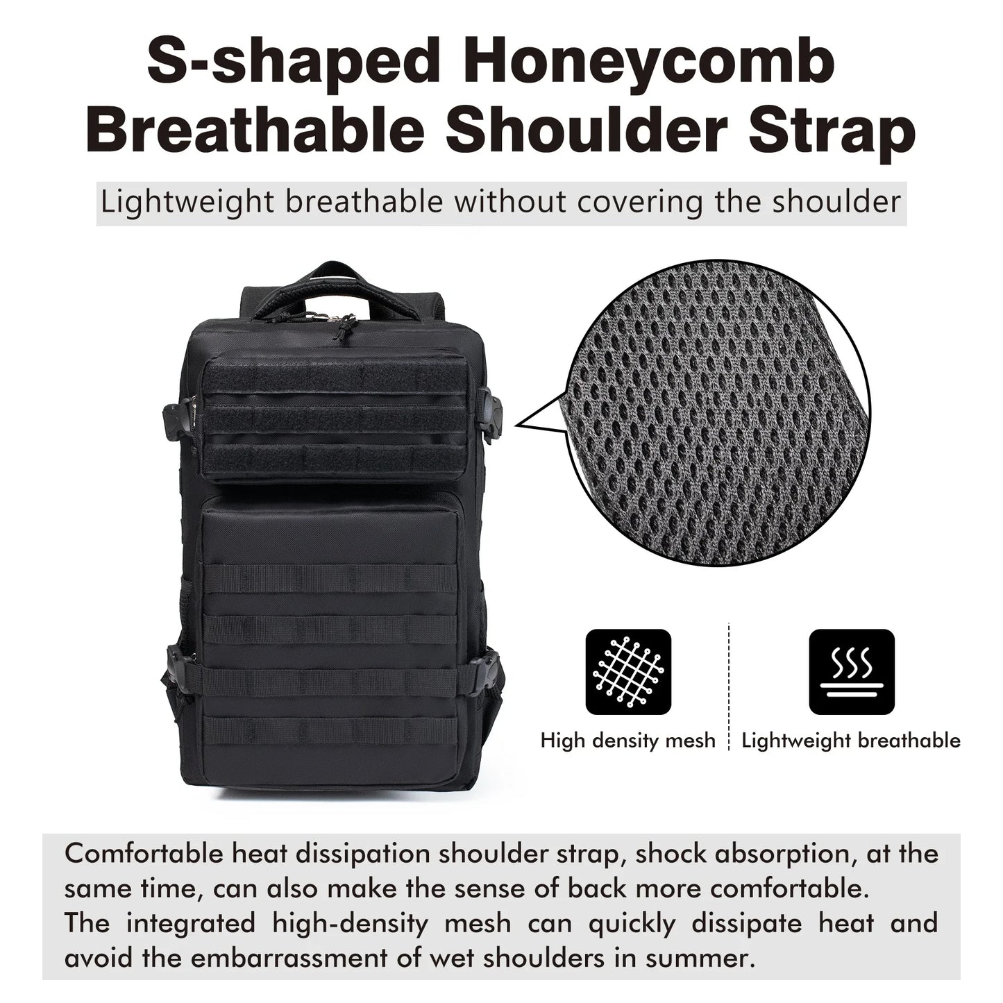 30L Men's Tactical Backpack for Hunting Outdoor Travel Camping Gear Hiking - Durable Travel Backpack