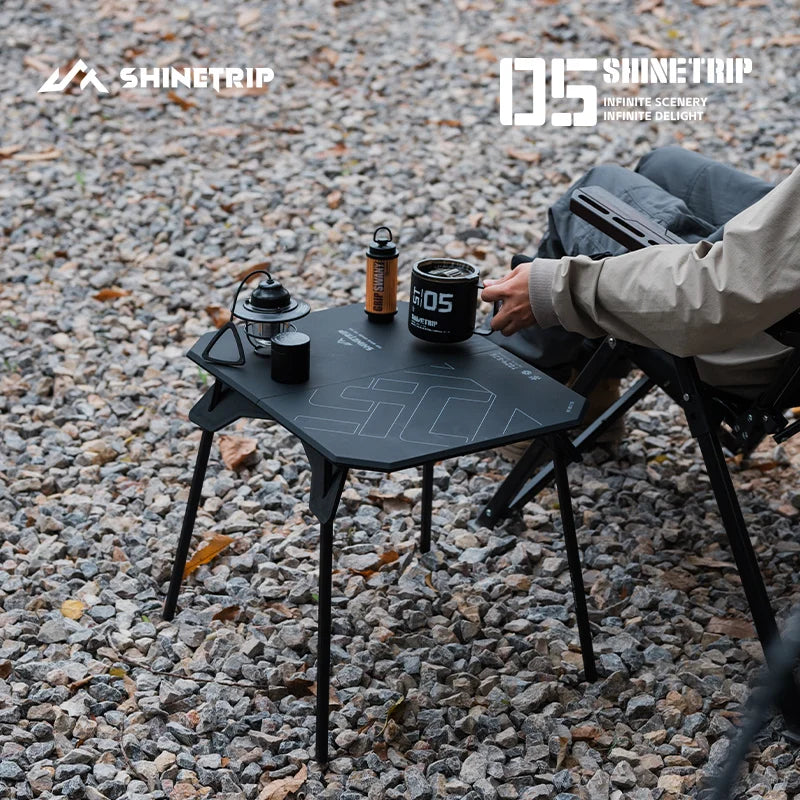 ShineTrip 05 Series Ultralight Dual Purpose Table Outdoor Camping Portable Table Folding Abs Desktop and Aluminum Stand