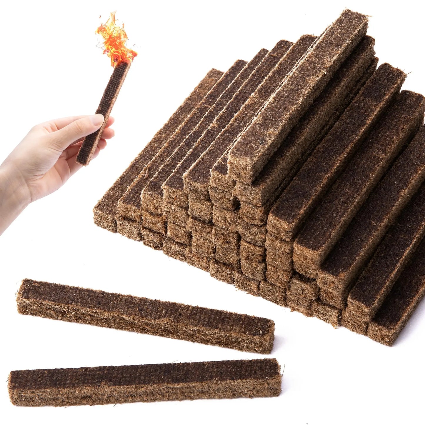 Camp Fire Charcoal Starter Sticks-Fire Charcoal Starters for Fireplace, Wood Stove, Grill, Charcoal Chimney, BBQ Accessories