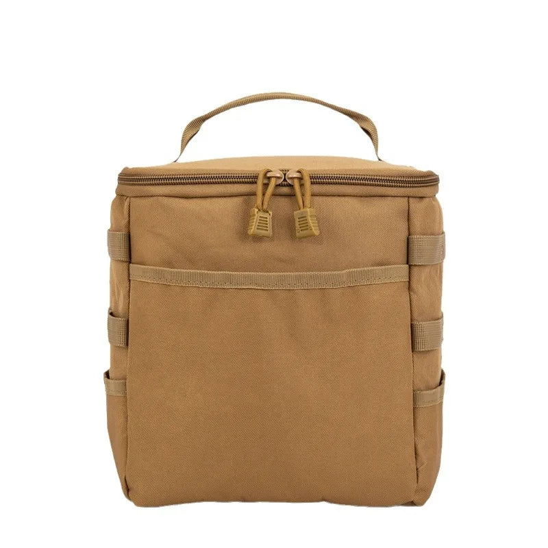 Camping Storage Bag Picnic Basket Large Capacity Outdoor Camping Lamps Gas Stove Gas Canister Pot Carry Bag Storage Picnic Bag