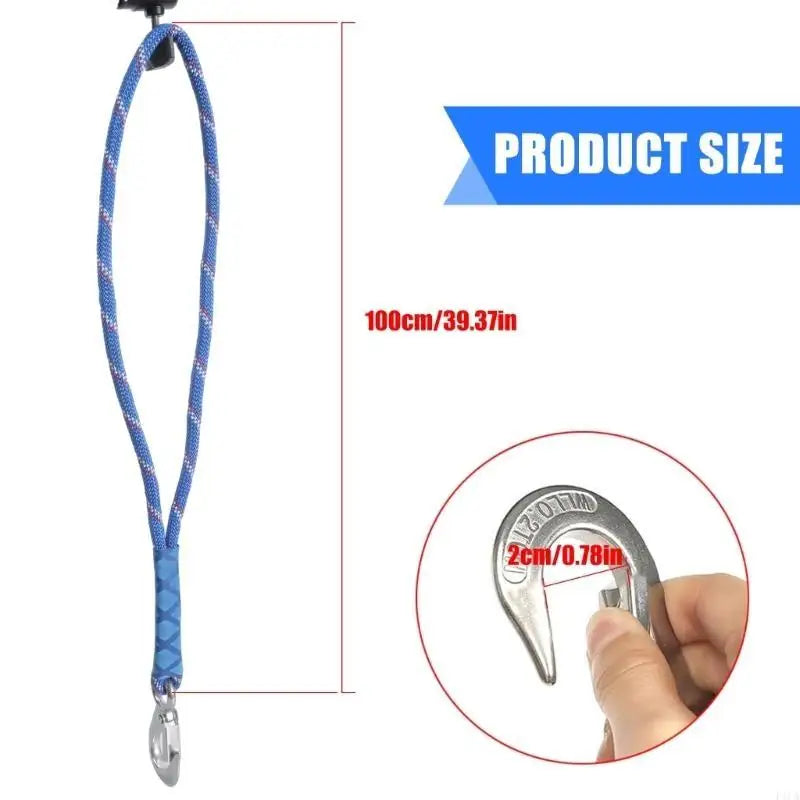 Hammock Suspension Cord Swing Attachment 100cm Suitable for Outdoor Tree Hanging and Playgrounds Set with Stainless Hook