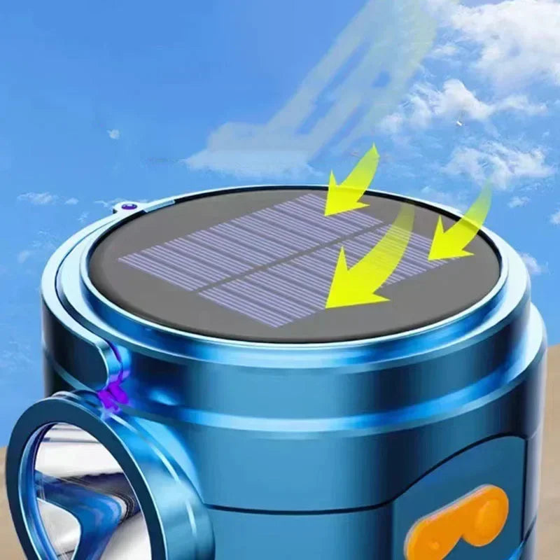 Solar Light Portable USB Rechargeable Camping Lamp Waterproof Lanterns Tent Lamp Emergency Lights Energy Saving Bulb