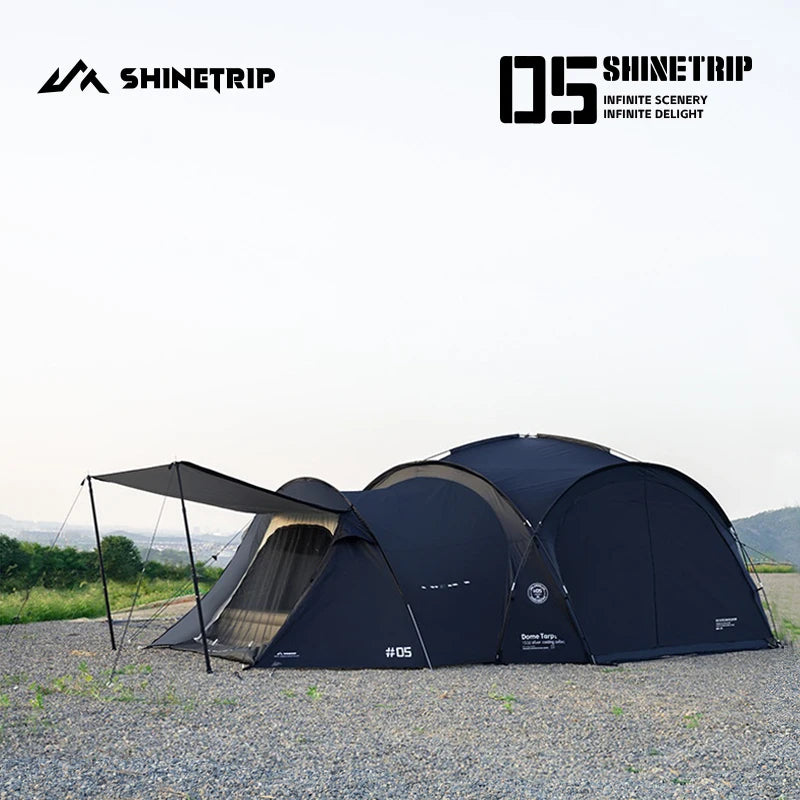 ShineTrip Outdoor Extra Large Camping Shade Tent Family Travel Rain and Sun Protection Car Tent Expandable Space camp Gazebo