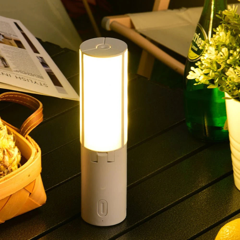 Outdoor Foldable Camping Lights Rechargeable Portable Flashlight  3 Modes LED Tent Lights Torch Emergency Hanging Lamp Hiking