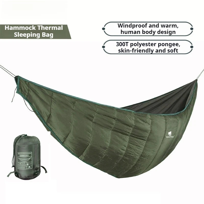 Ultralight Outdoor Camping Hammock Underquilt Portable Winter Warm Under Quilt Blanket Cotton Hammock 2025 New Sleeping Bags