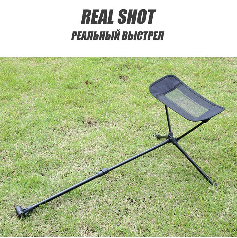 WESTTUNE Universal Camping Chair Foot Rest Folding Attachable Footrest Lightweight Footstool for Outdoor Fishing Beach Hiking