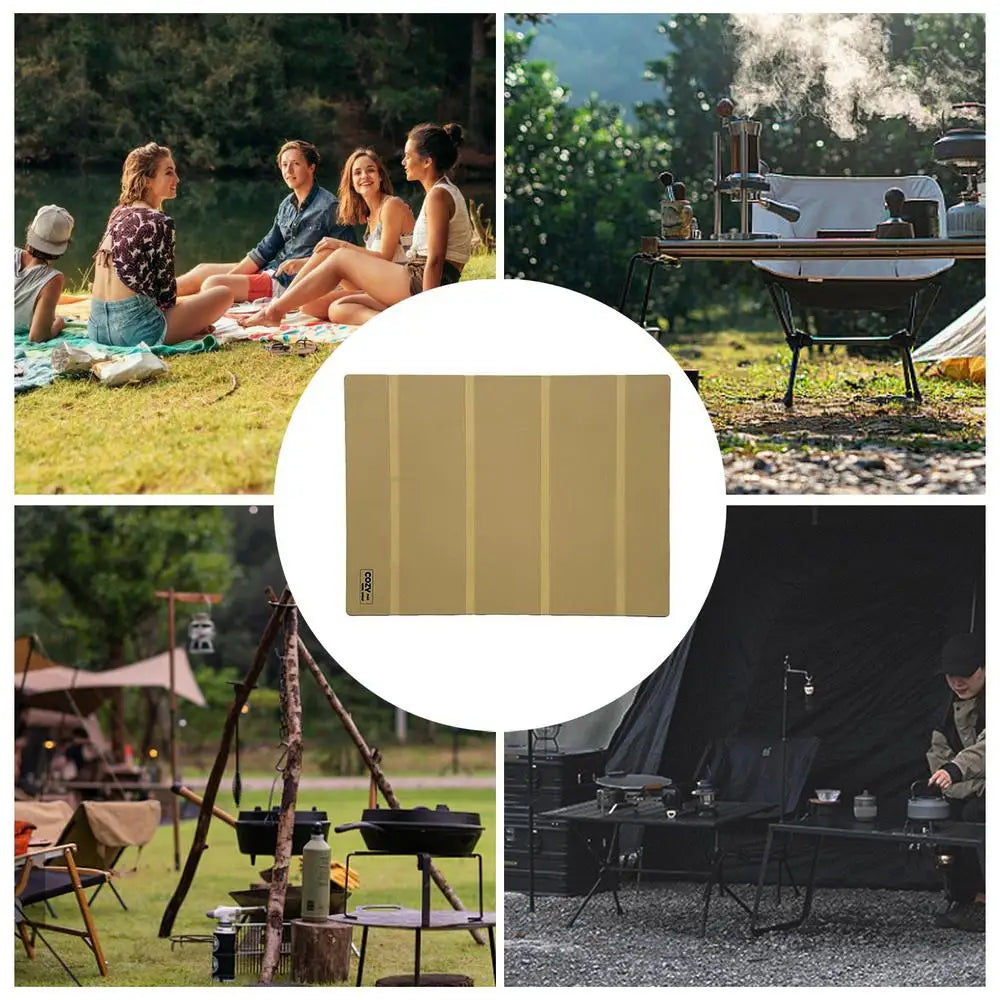 Non Slip Camping Table Mat Heat-Proof Placemat For Patio Waterproof Folding Dining Table Rubber Mat For Kitchen Patio Decor