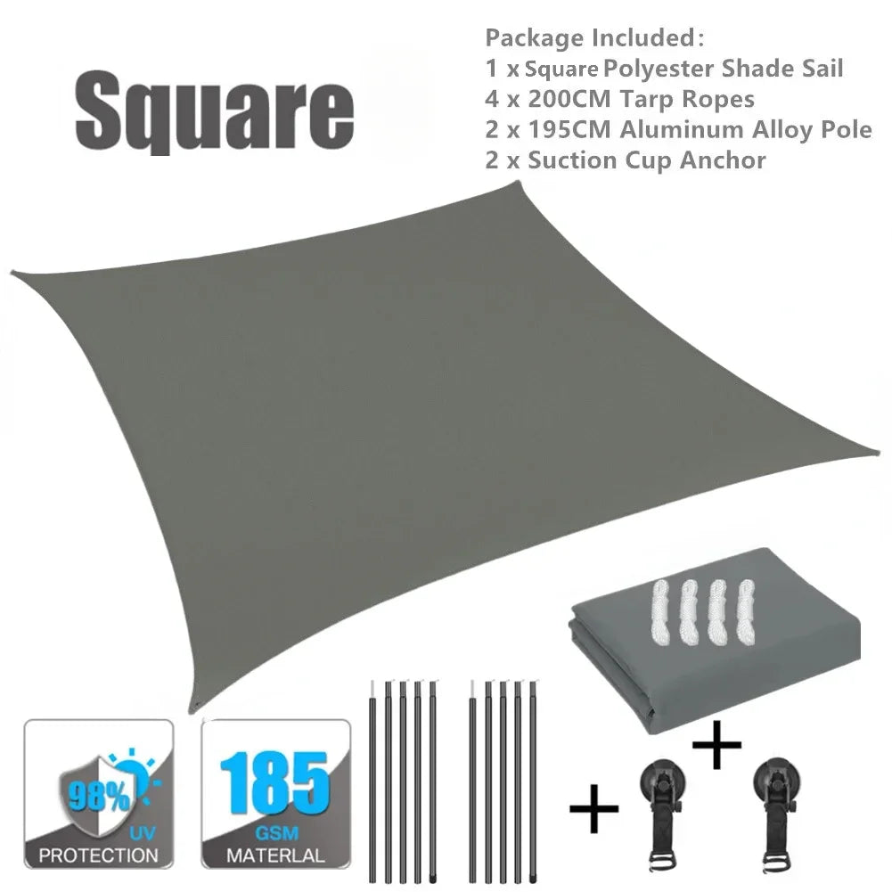 Portable Car Side Awning Tent Waterproof Oxford Awning Anti-UV Car Tent Camping Tailgate Sun Shelter for Camping Fishing Travel