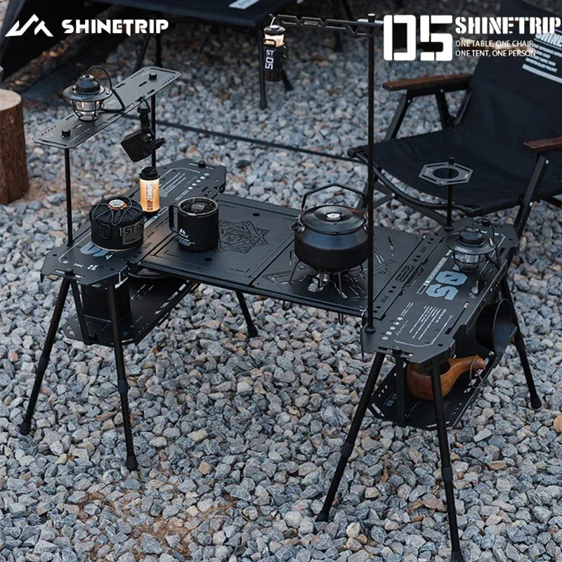 Tactical System Camping Table Outdoor 05 Aluminium Skateboard Table Portable Folding Storage Expandable Diversified