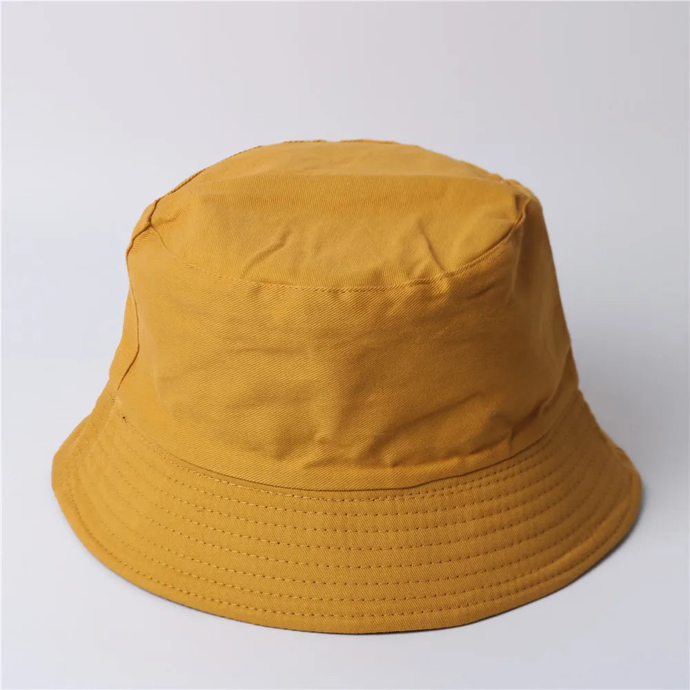 Free Custom LOGO Design Double-sided Bucket Hat Ladies Men Summer Fishing Hat Leisure Fishing Hat Panama  Bob Bucket Gorros