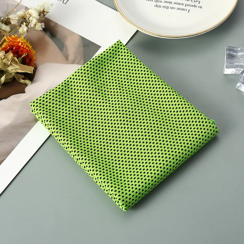 Cooling Ice Towels Microfiber Yoga Cool Thin Towel Outdoor Sport Gym Wear Icing Sweat Band Top Sports Towel Summer Cooling Scarf