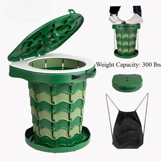 Ultra-Light Foldable Camping Toilet – Portable Outdoor Toilet for RV, Hiking, Emergency, Multi-Function As Stool