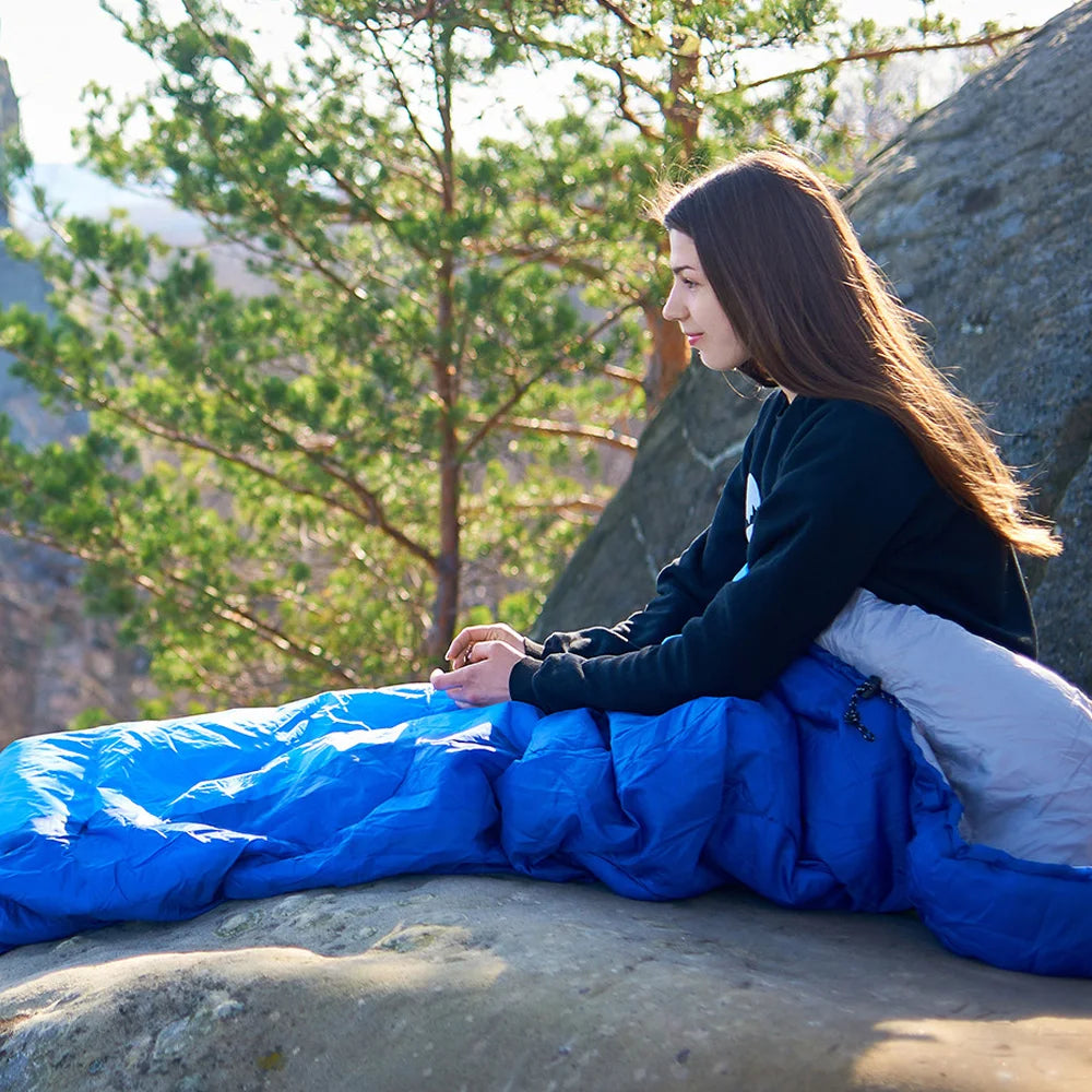 Outdoor Camping Cotton Sleeping Bag Breathable Water-Repellent Windproof Portable Lightweight Backpacking Sleeping Bag