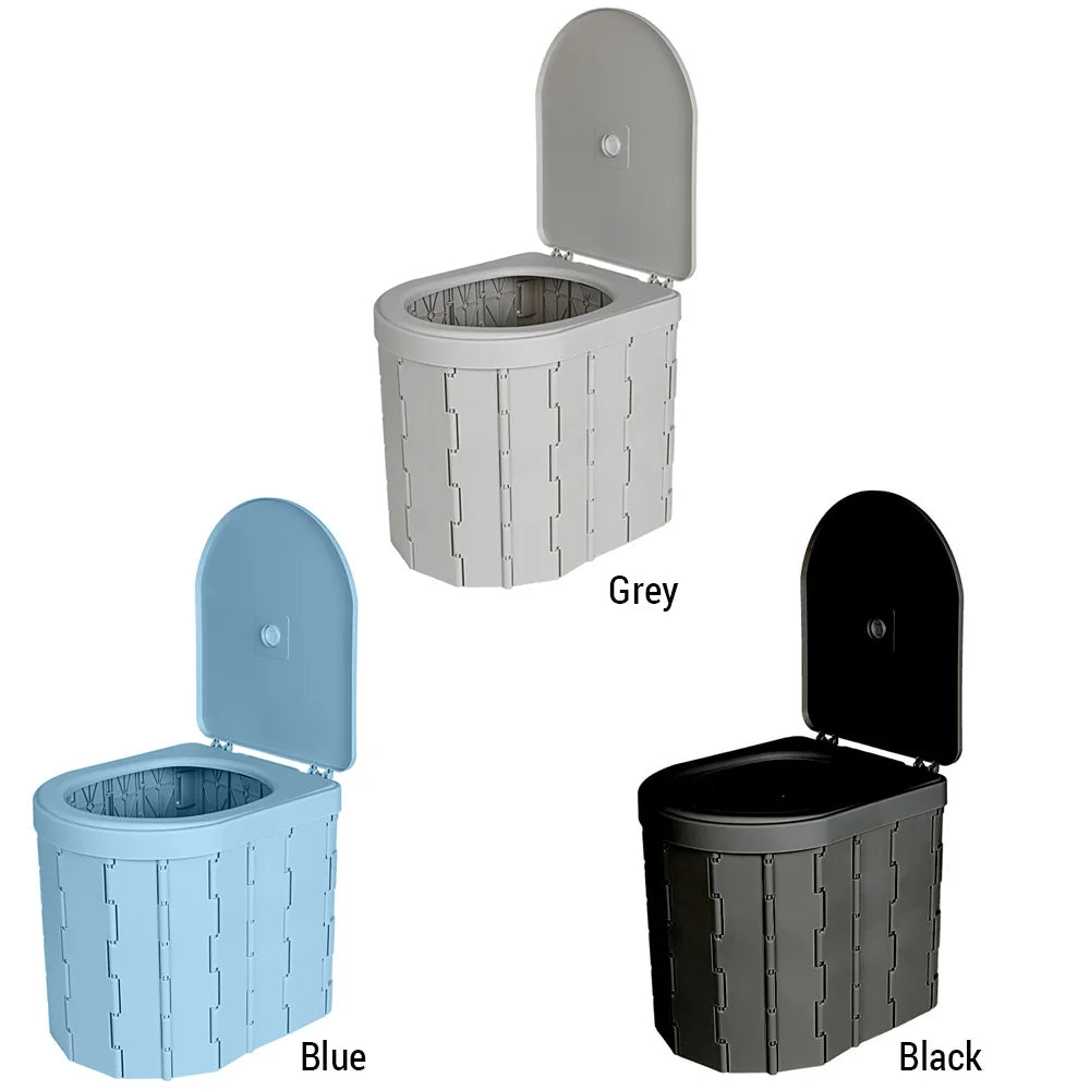 Portable Toilet for Camping Convenient Car-mounted Folding Toilet for Travel Outdoor Portable Potty Odor-proof and Non-slip