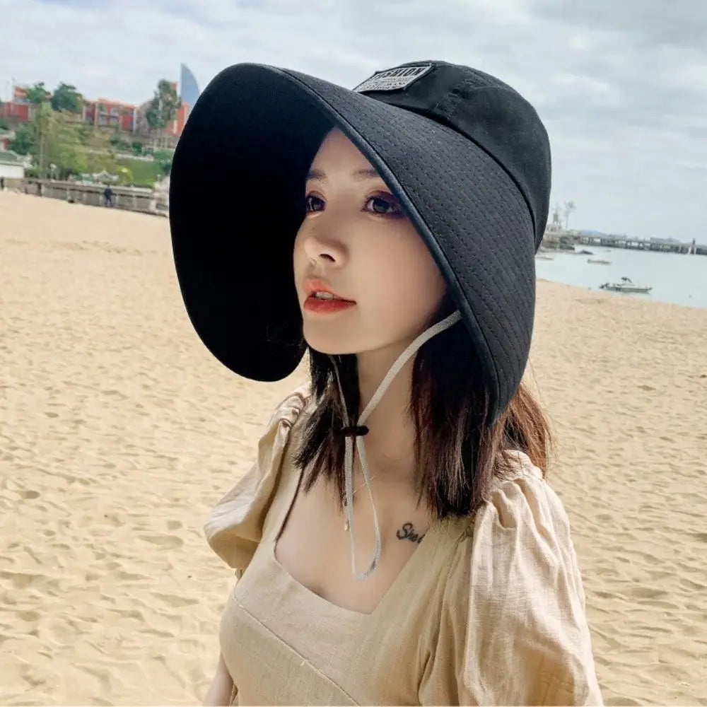 UV Protection Women Hat Fashionable Visor Big Brim Summer Hats Outdoors Sun Protection Breathable Sun Protection Caps
