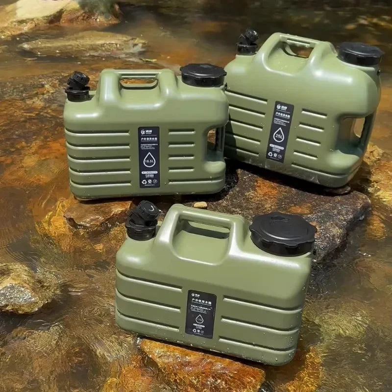 Camping Water Container with Tap Portable Outdoor Camping No Leakage Water Storage Tank for Vehicle Car Washing Camping Fishing