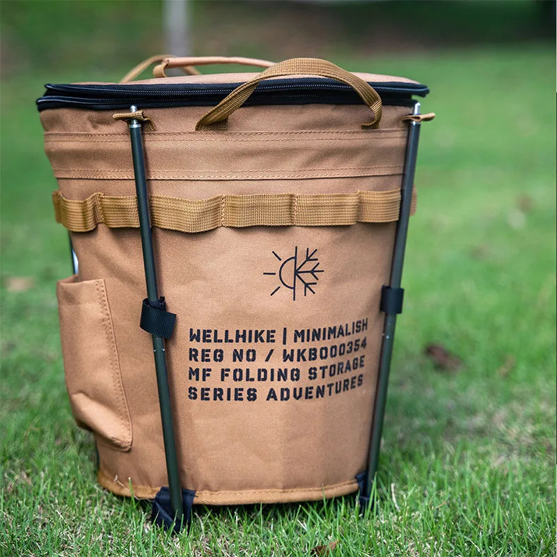 WELLHIKE Portable Collapsible Outdoor Camping Ice Bucket Car Carrying Round Bucket Insulation Keep Cold Keep Fresh Bag