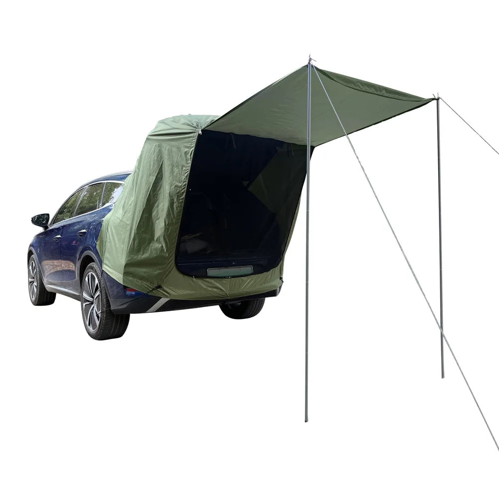 SUV Car Roof Tent, Waterproof Tailgate Awning for Camping, 3-4 Person Universal Sun Shelter with UV Protection