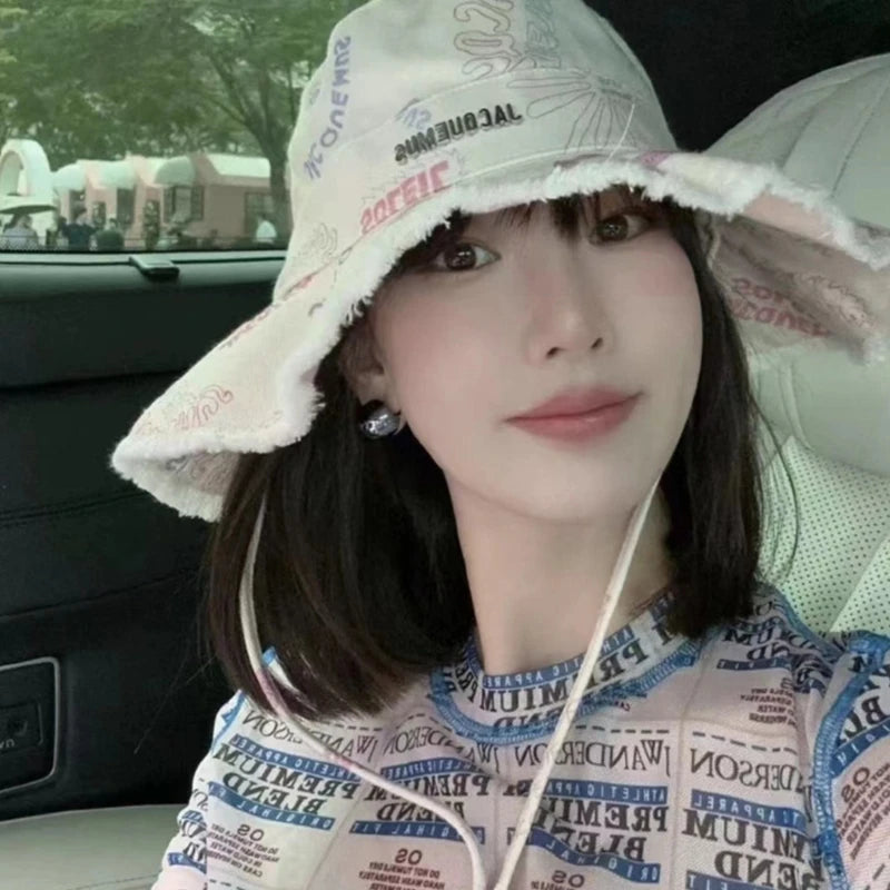 Fishing Hat Wide Brim Cover Sunshade Summer Must Have Item Colorful Painting Drop Shipping