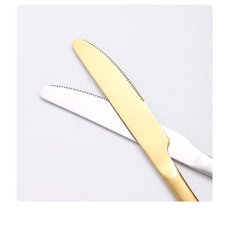 Stainless steel outdoor tableware set camping picnic knife fork spoon plate set outdoor portable meal