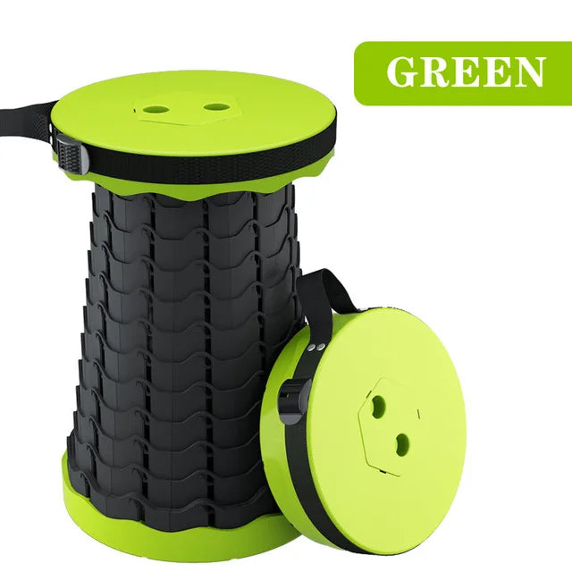 Portable Telescoping Folding Camping Stool, Outdoor Foldable Beach Chair, Folding Camping Chair for Travel Hiking Fishing Garden