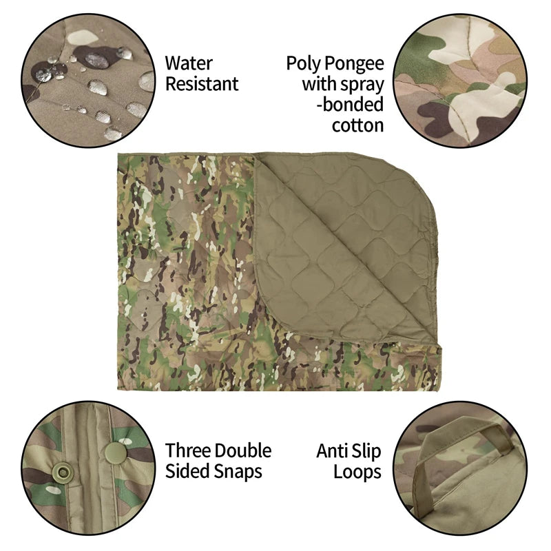 Portable Sleeping Bag Cotton Keep Warm Survival Blanket Camping Picnic Mat Equipment Tactical Water Resistant Poncho accessoires