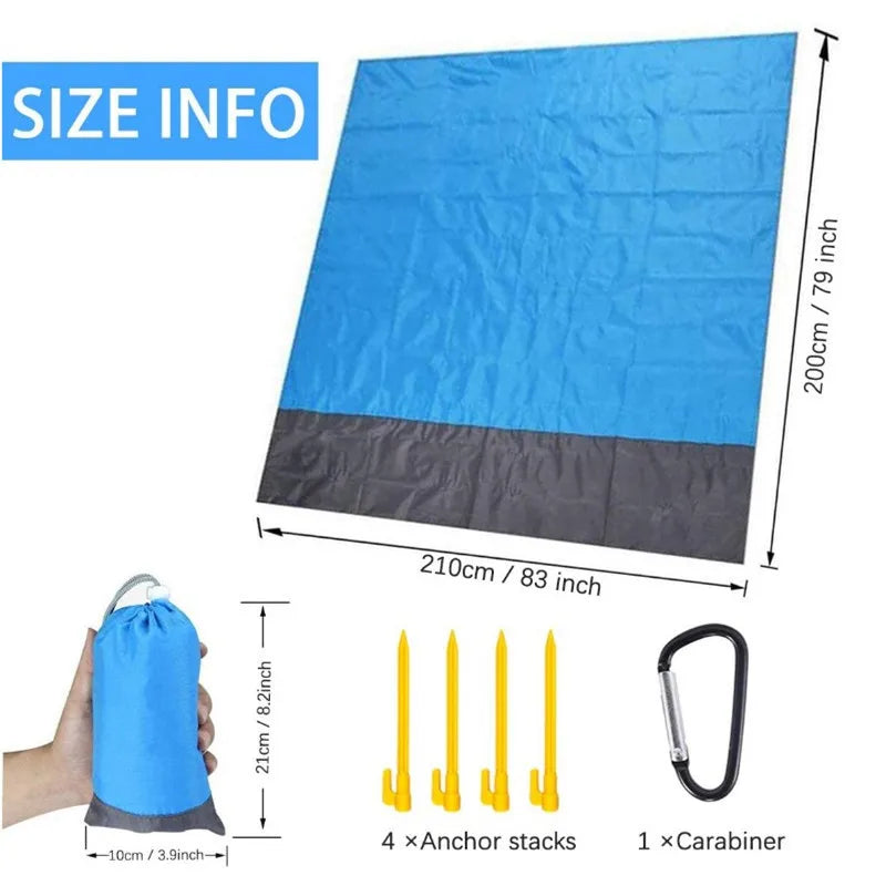 Waterproof Camping Mat Beach Blanket Outdoor Portable Lightweight Mattress Picknic Blanket Tourism Ground Carpet Folding Tent