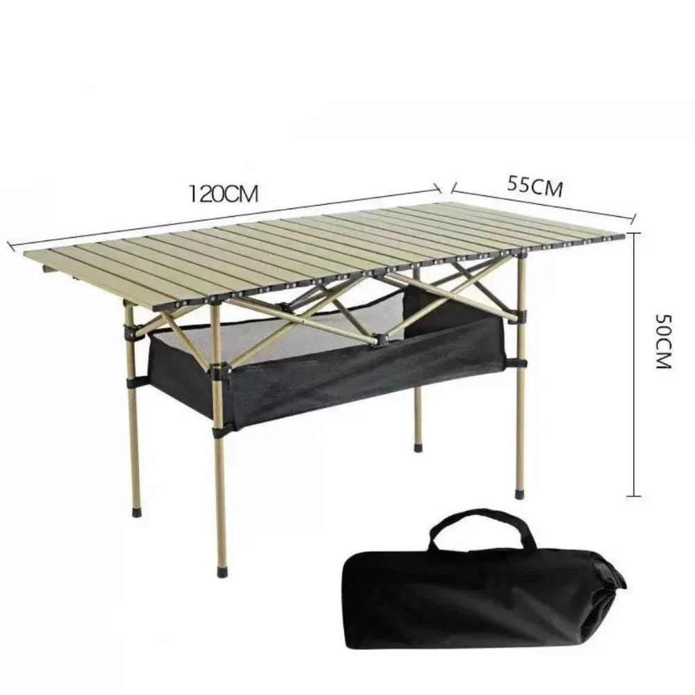 Outdoor Folding Long Table with Easy Carrying Bag Lightweight for Self-Driving Trips Long Table Portable Camping Folding Desk