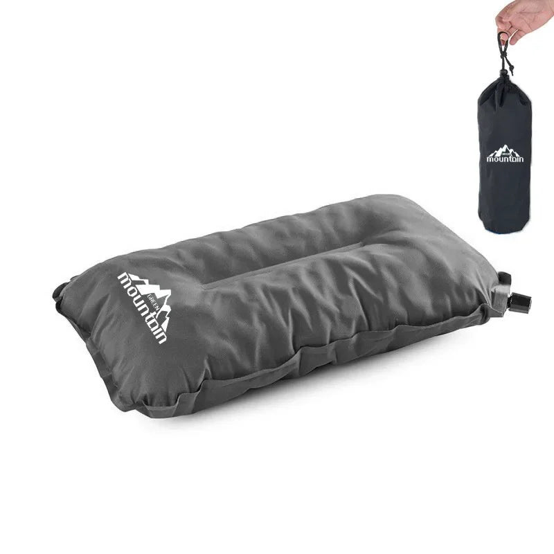 New outdoor camping automatic inflatable pillow Sponge pillow easy to accommodate comfortable pillows