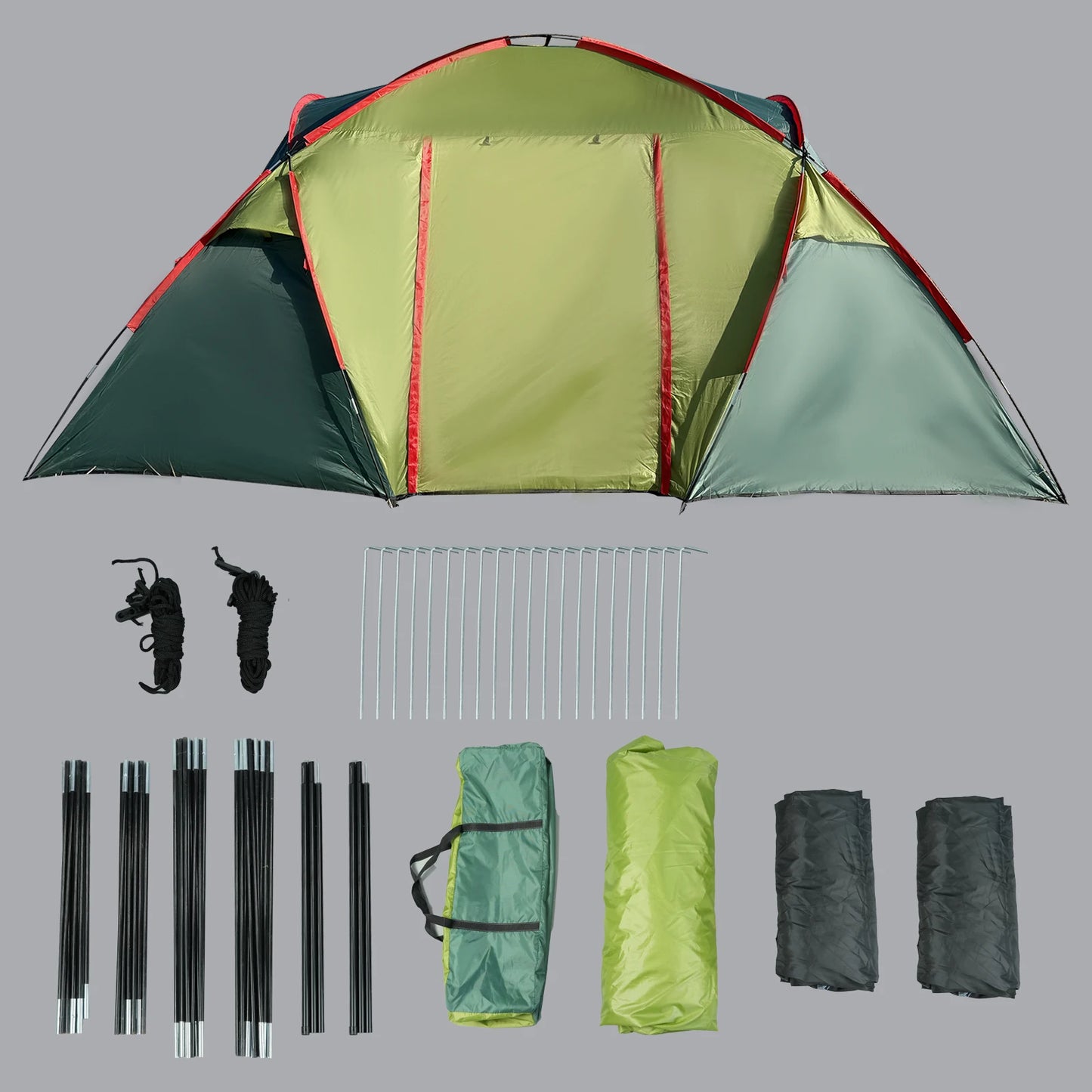 2 room big tents for outdoors camping family  8 person large waterproof all season multi room extreme cold weather cabin heavy