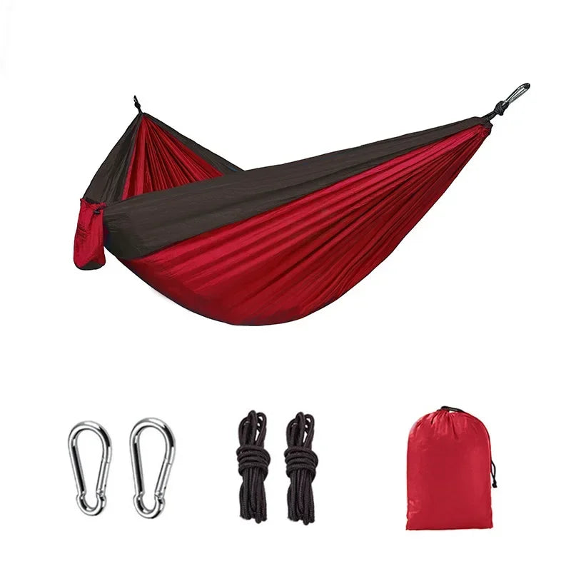 Double-person anti-rollover nylon hammock swing outdoor hammock camping parachute fabric hammock