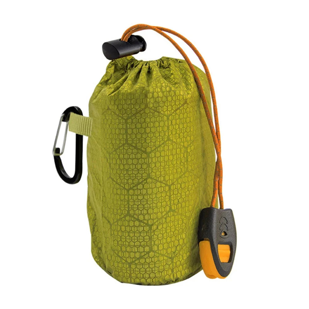 Waterproof Thermal Emergency Sleeping Bag Portable Bivy Sack Survival Blanket Bags Windproof for Camping Hiking Outdoor