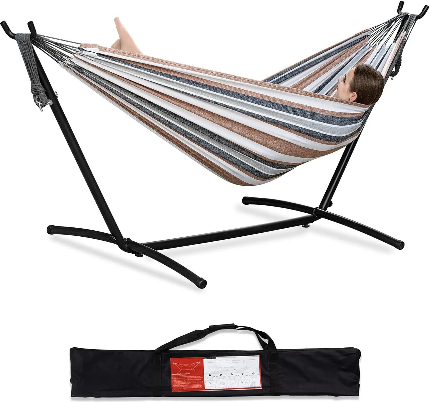 Anti-side-turn Canvas Camping Detachable Outdoor Hammock Stand Portable Camping Hammock Rede Camping Lits De Camping Home